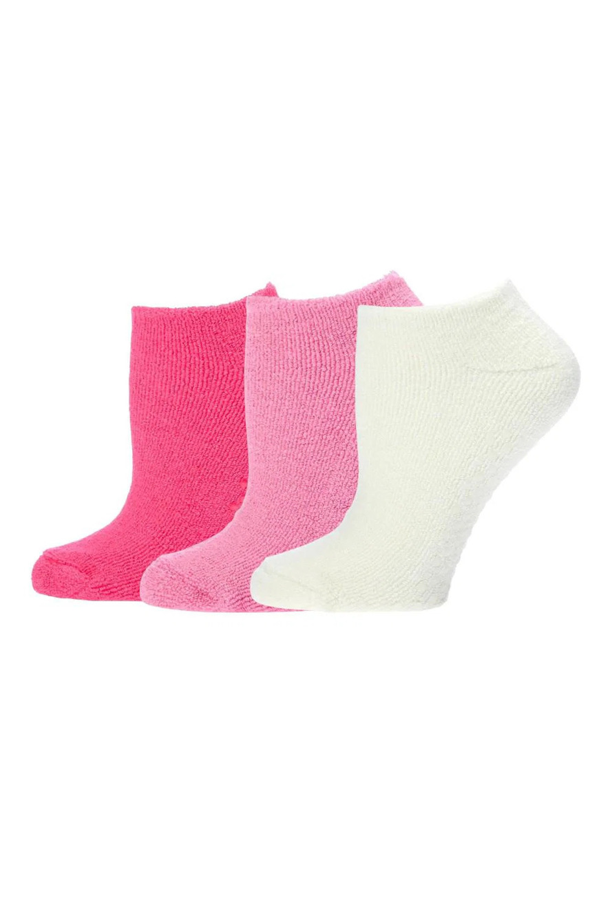 Comfort Code 3-pack Low-Cut Socks with Grippers Light Pink